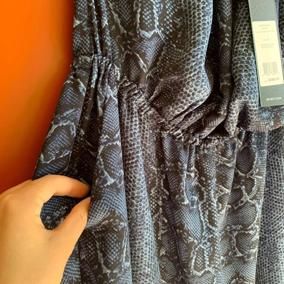 BCBGMaxazria Python Print Satin Jumpsuit - Picture 7 of 10